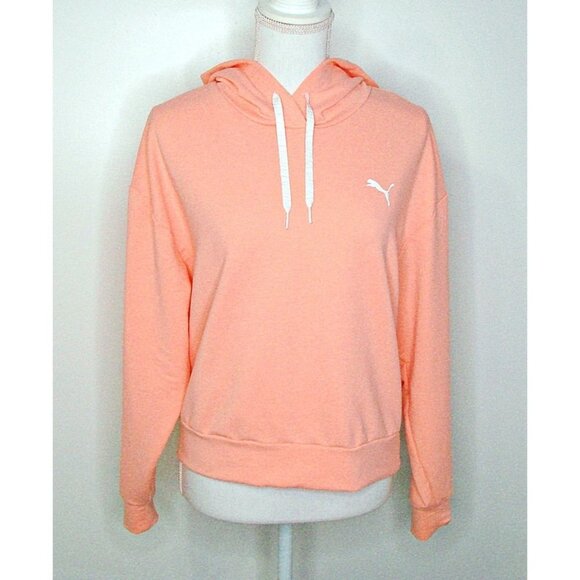 Puma Tops - Puma Cropped Hoodie Sweatshirt Style# 846115-26 Peachy Pink Women Size Small